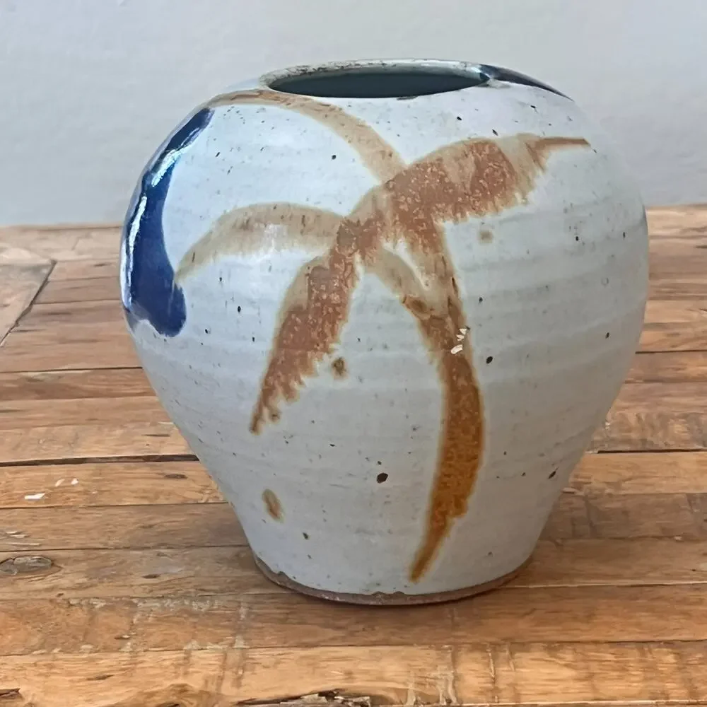 Studio Pottery Stoneware Vase 8.5